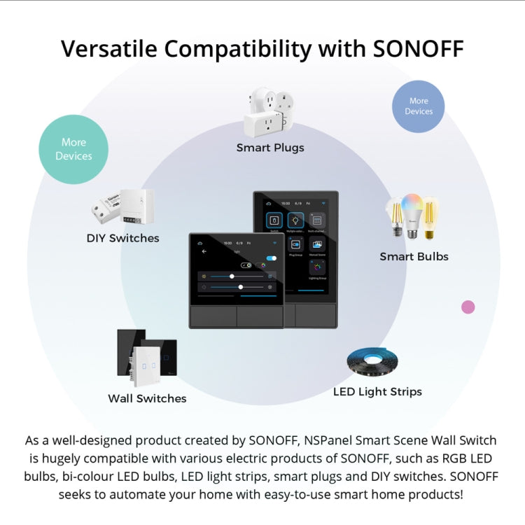 Sonoff NSPanel WiFi Smart Scene Switch Thermostat Temperature All-in-One Control Touch Screen, US Plug(Black) - Smart Switch by Sonoff | Online Shopping UK | buy2fix