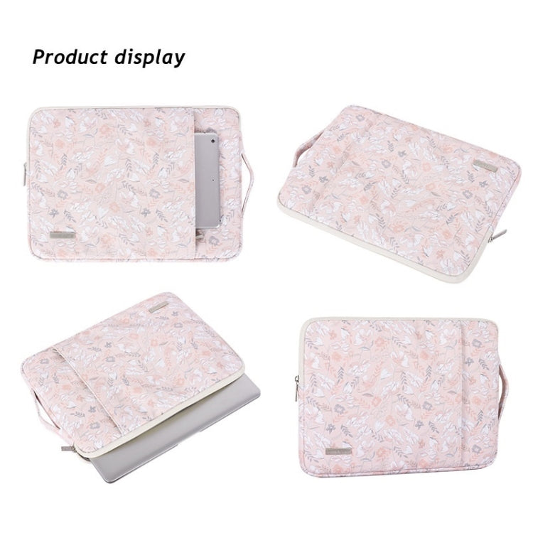 G4-89  PU Laptop Case Tablet Sleeve Bag with Telescoping Handle, Size: 14 Inch(Light Pink) -  by buy2fix | Online Shopping UK | buy2fix