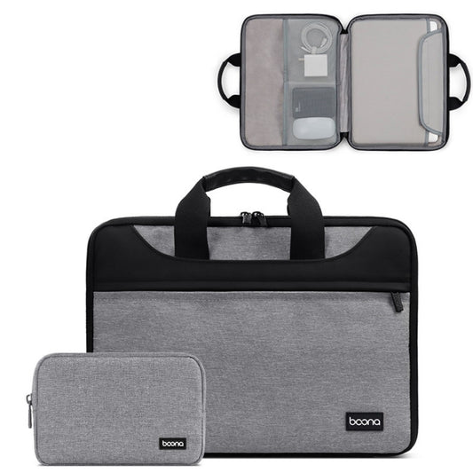 Baona BN-I003 Oxford Cloth Full Open Portable Waterproof Laptop Bag, Size: 14/15/15.6 inches(Gray+Power Bag) -  by Baona | Online Shopping UK | buy2fix