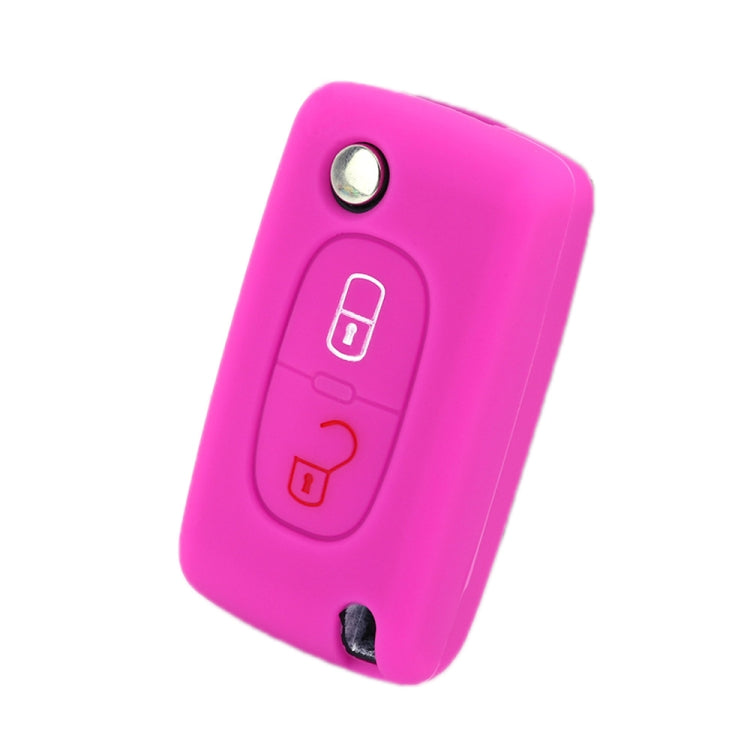 2pcs Car Key Cover for Peugeot 206/207/4008/3008 Citroen Sega/Triumph/C5(Rose Red) - In Car by buy2fix | Online Shopping UK | buy2fix