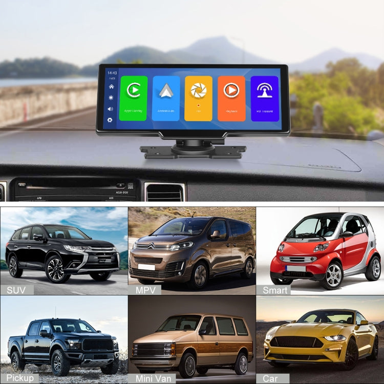 A3073 HD Wired 9.3 Inch 1 To 1 Smart Player With Wireless Carplay Two-way Video Split-screen Display(Black) - In Car by buy2fix | Online Shopping UK | buy2fix