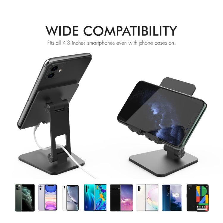 AhaStyle ST01 Double Swivel Aluminum Alloy Convenient Phone Charging Stand Base(Black) - Desktop Holder by AhaStyle | Online Shopping UK | buy2fix