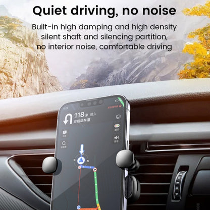 S03 Vehicle Air Outlet Gravity Navigation Mobile Phone Holder, Color: Black Spiral Clip - In Car by buy2fix | Online Shopping UK | buy2fix