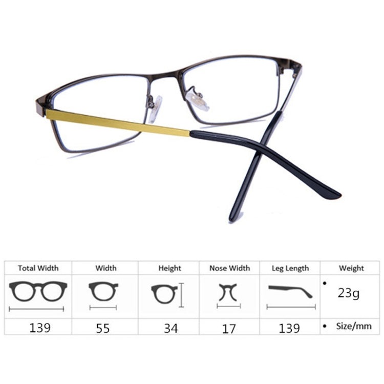 Progressive Multifocal Presbyopic Glasses Anti-blue Light Mobile Phone Glasses, Degree: +300(Wine Red) - Presbyopic Glasses by buy2fix | Online Shopping UK | buy2fix