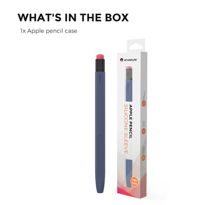 For Apple Pencil 2 AhaStyle PT180-2 Silicone Protective Case Anti-Slip And Anti-Drop Capacitive Pen Case(Midnight Blue) - Pencil Accessories by AhaStyle | Online Shopping UK | buy2fix