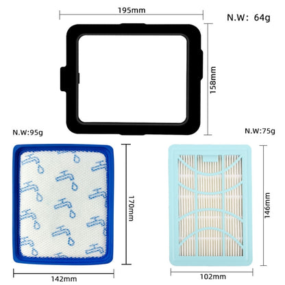 For Philips FC9732 FC9728 FC9735 Vacuum Cleaner Air Filter 1 Air Inlet +1 Air Outlet - Consumer Electronics by buy2fix | Online Shopping UK | buy2fix