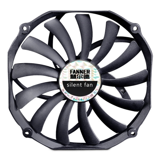 FANNER Ice Soul F14015 4PIN PWM Ultra-thin Chassis Fan Desktop Computer Radiator(Black) - Fan Cooling by FANNER | Online Shopping UK | buy2fix