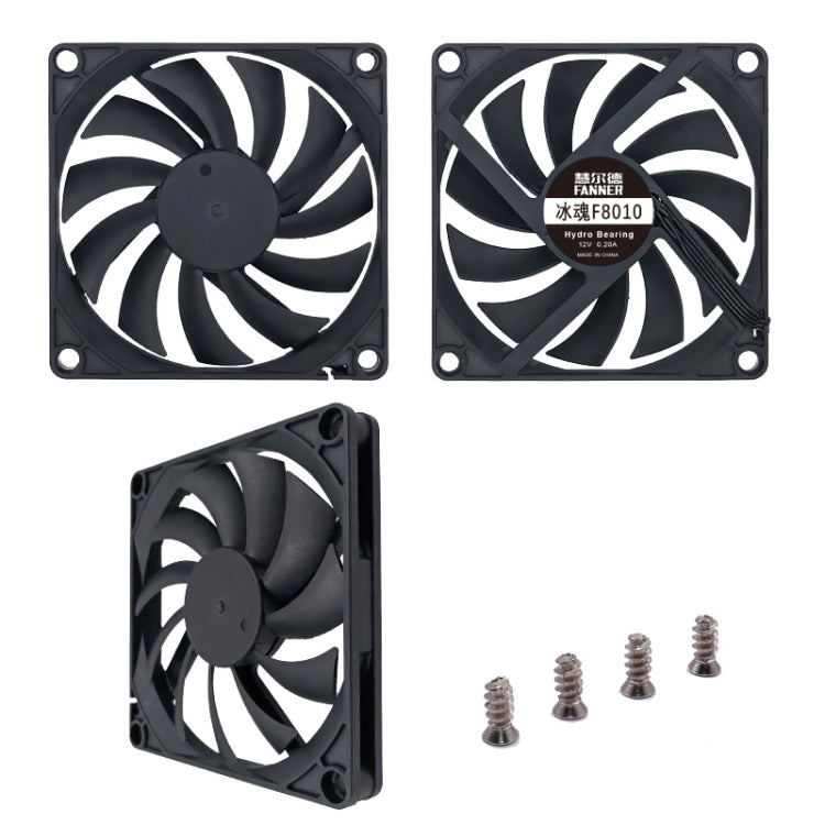 FANNER Ice Soul F8010 Ultra Thin 4pin PWM Intelligent Speed Adjustment Chassis Fan -  by buy2fix | Online Shopping UK | buy2fix