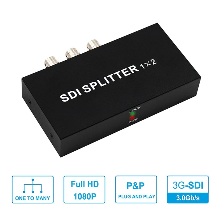 1 In 2 Out SD-SDI / HD-SDI / 3G-SDI Distribution Amplifier Video SDI Splitter(EU Plug) -  by buy2fix | Online Shopping UK | buy2fix