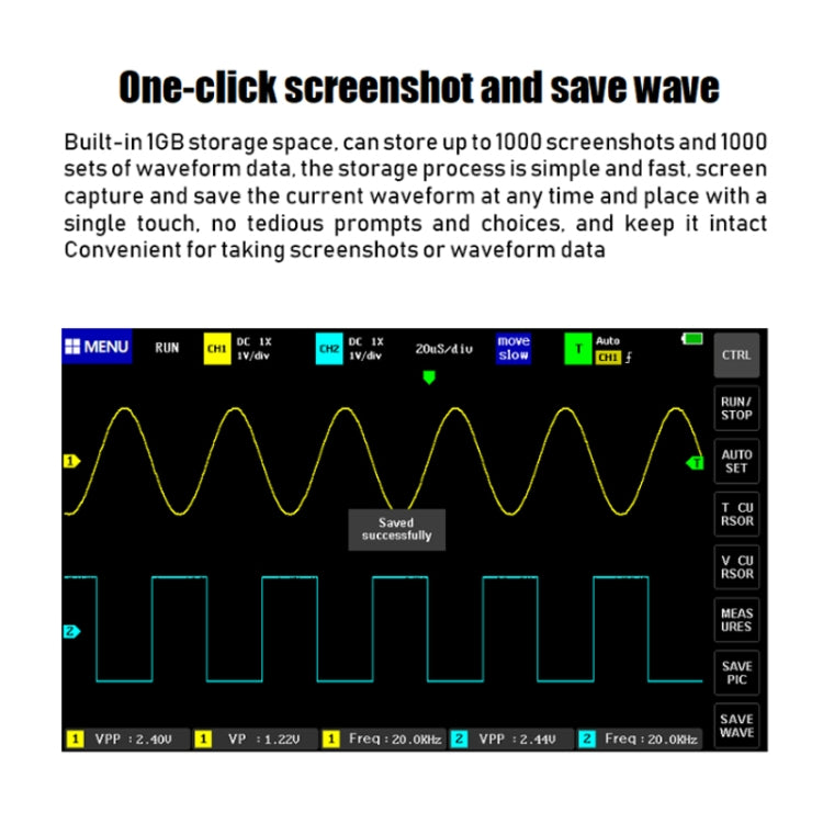 FNIRSI 1013D 1GS Sampling Dual Channel 100M Bandwidth Digital Oscilloscope, US Plug(English) -  by FNIRSI | Online Shopping UK | buy2fix