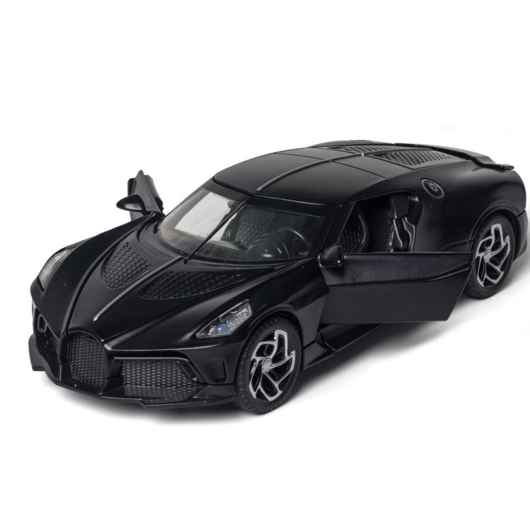 1:32 Alloy Sports Car Model With Sound And Light Boy Toy Car Decoration(Scrub Black) - Model Toys by buy2fix | Online Shopping UK | buy2fix