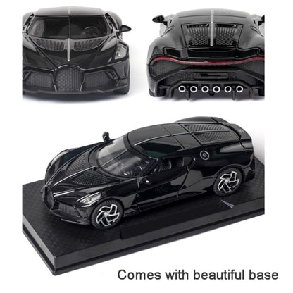 1:32 Alloy Sports Car Model With Sound And Light Boy Toy Car Decoration(Bright Black) - Model Toys by buy2fix | Online Shopping UK | buy2fix