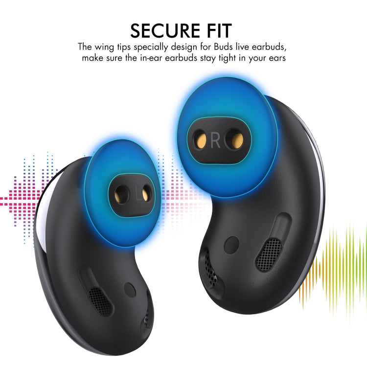 For Samsung Galaxy Buds Live AhaStyle PT132 S+M+L Silicone Earbud(Black) - Anti-dust & Ear Caps by AhaStyle | Online Shopping UK | buy2fix