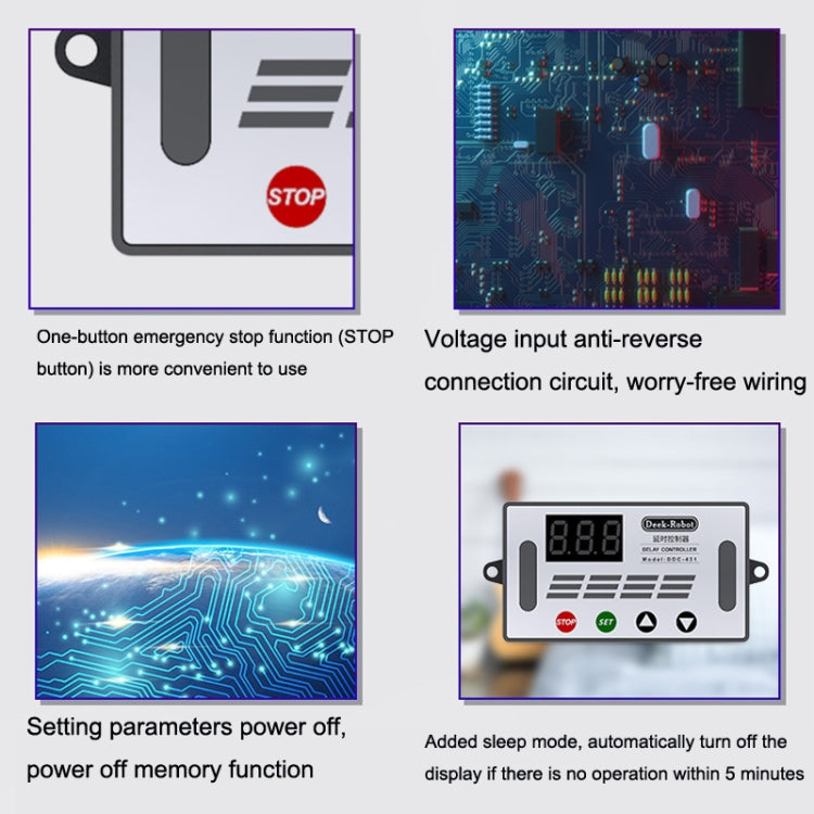 Deek-Robot DDC-431 Timer Delay Relay Switch Digital LED Display Delay Controller - Relay Module by buy2fix | Online Shopping UK | buy2fix