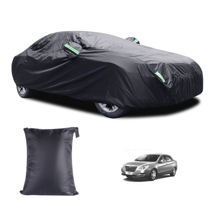 190T Silver Coated Cloth Car Rain Sun Protection Car Cover with Reflective Strip, Size: M -  by buy2fix | Online Shopping UK | buy2fix