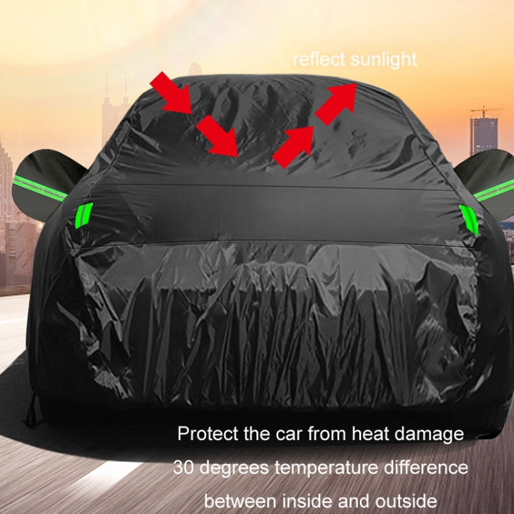 190T Silver Coated Cloth Car Rain Sun Protection Car Cover with Reflective Strip, Size: XXL -  by buy2fix | Online Shopping UK | buy2fix