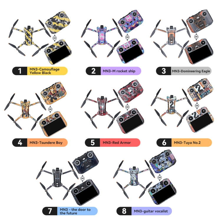 For DJI Mini 3 Pro Remote Control Body Sticker ,Spec: RC-N1 Without Screen(Guitar Singer) - Stickers by RCSTQ | Online Shopping UK | buy2fix