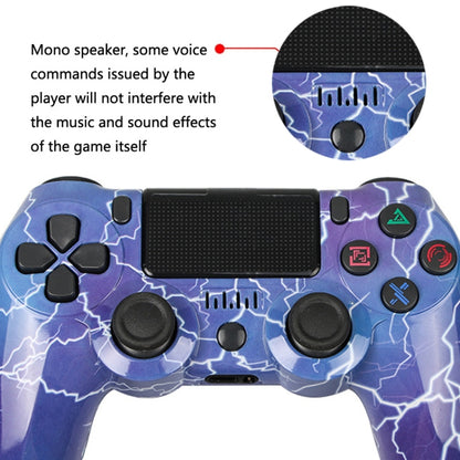 For PS4 Wireless Bluetooth Game Controller With Light Strip Dual Vibration Game Handle(Burst) - Gamepads by buy2fix | Online Shopping UK | buy2fix