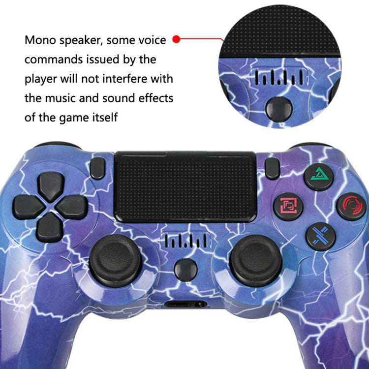 For PS4 Wireless Bluetooth Game Controller With Light Strip Dual Vibration Game Handle(Gear) - Gamepads by buy2fix | Online Shopping UK | buy2fix