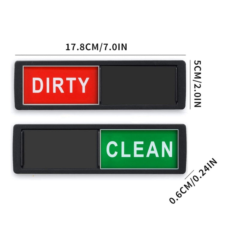 Dishwasher Magnet Clean Dirty Sign Double-Sided Refrigerator Magnet(Black Leaf) - Dish Washers & Accessories by buy2fix | Online Shopping UK | buy2fix