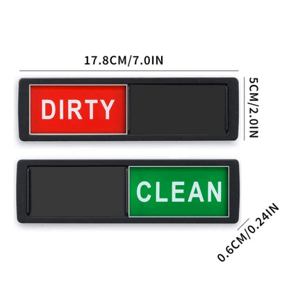 Dishwasher Magnet Clean Dirty Sign Double-Sided Refrigerator Magnet(Black Leaf) - Dish Washers & Accessories by buy2fix | Online Shopping UK | buy2fix