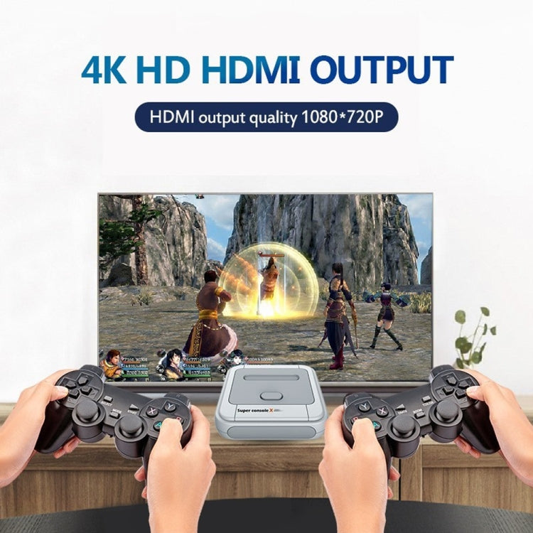 Super Console X 64G 30000+ Games Wired 4K HD 3D Double Game Console Box, UK Plug - Pocket Console by buy2fix | Online Shopping UK | buy2fix