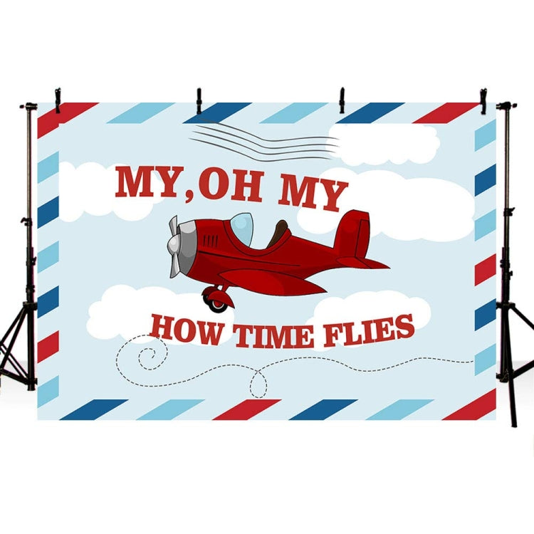 150x100cm Cartoon Small Aircraft Children Birthday Background Cloth -  by buy2fix | Online Shopping UK | buy2fix