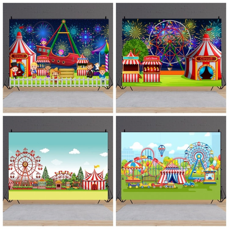 150 x 100cm Circus Amusement Park Ferris Wheel Photography Background Cloth(MDA08217) -  by buy2fix | Online Shopping UK | buy2fix