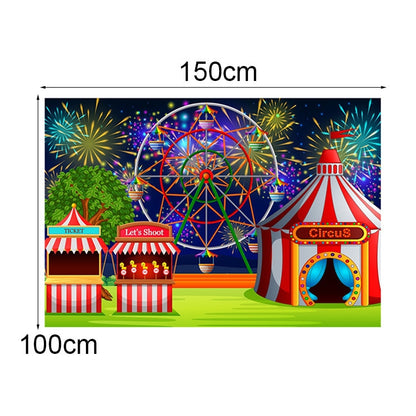 150 x 100cm Circus Amusement Park Ferris Wheel Photography Background Cloth(MDA07158) -  by buy2fix | Online Shopping UK | buy2fix