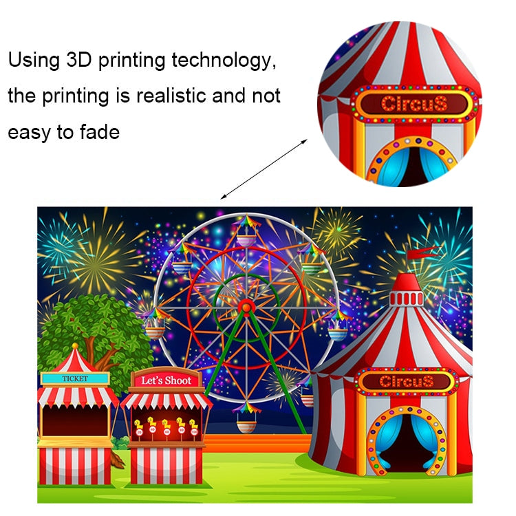 150 x 100cm Circus Amusement Park Ferris Wheel Photography Background Cloth(MDA07158) -  by buy2fix | Online Shopping UK | buy2fix