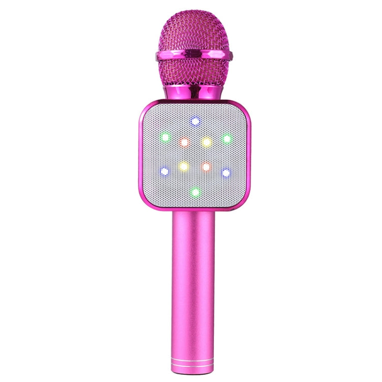 WS-1818 LED Light Flashing Microphone Self-contained Audio Bluetooth Wireless Microphone(Pink) - Microphone by buy2fix | Online Shopping UK | buy2fix