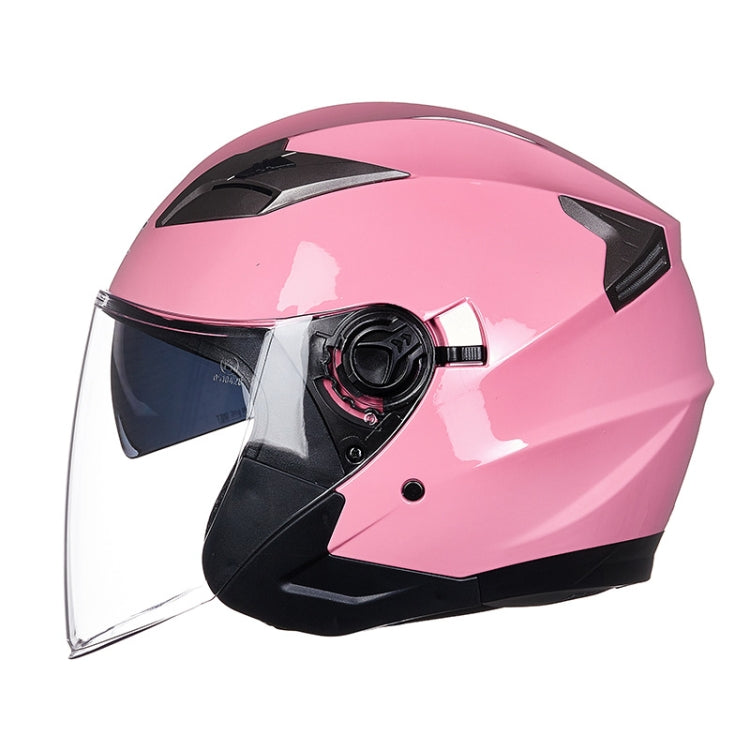 GXT 708 Electric Vehicle Dual Lens Helmet Four Seasons Safety Helmet, Size: XL(Light Pink) - Helmets by GXT | Online Shopping UK | buy2fix