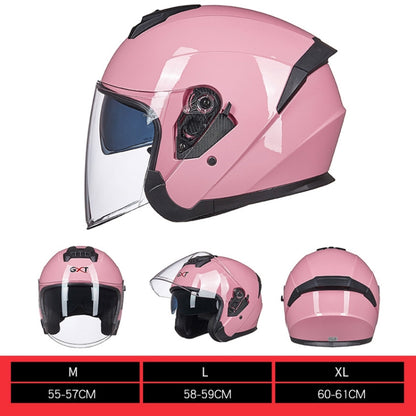GXT Electric Vehicle Four Seasons Sun Protection & Windshield Double Lens Helmet, Size: L(Matt Black Blue) - Helmets by GXT | Online Shopping UK | buy2fix