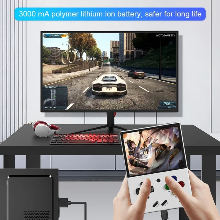 Miyoo Mini Plus 3.5 Inch IPS Screen Retro Handheld Game Console 64GB 15K Games(Transparent Black) - Pocket Console by buy2fix | Online Shopping UK | buy2fix