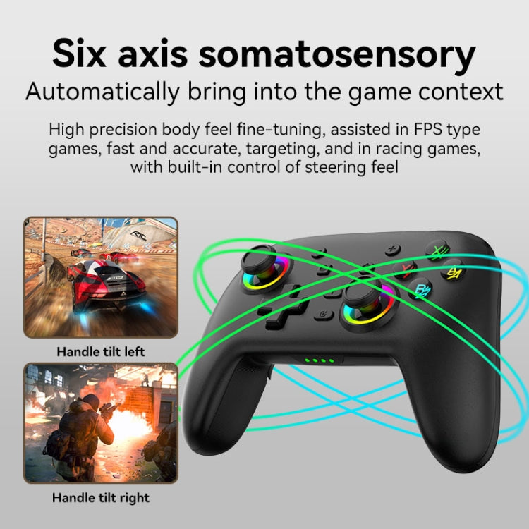 Wireless Bluetooth Somatosensory Vibration Gamepad for Nintendo Switch/Switch PRO, Color: Black - Gamepads by buy2fix | Online Shopping UK | buy2fix