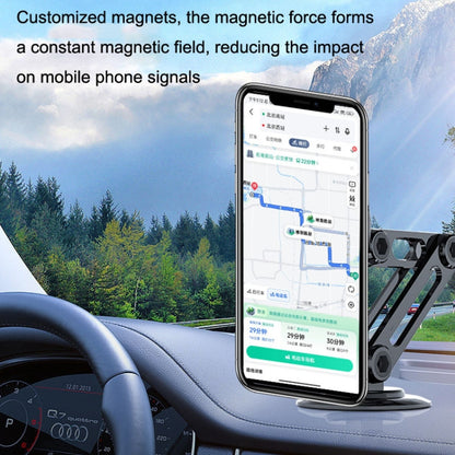 Magsafe Magnetic Mobile Phone Bracket Metal Car Navigation Folding Bracket(Black) - Car Holders by buy2fix | Online Shopping UK | buy2fix