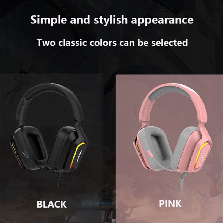 Ajazz AX368 Computer Game Audio Recognition RGB Headset 7.1 Channel Version (Pink) - Multimedia Headset by Ajazz | Online Shopping UK | buy2fix