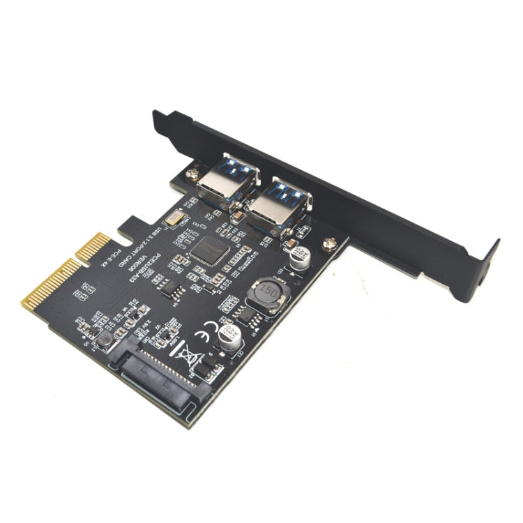 USB3.2 Expansion Card GEN2 Type-A Port ASMedia ASM3142 Transfer 10Gbps(Black) - Card Adapter by buy2fix | Online Shopping UK | buy2fix