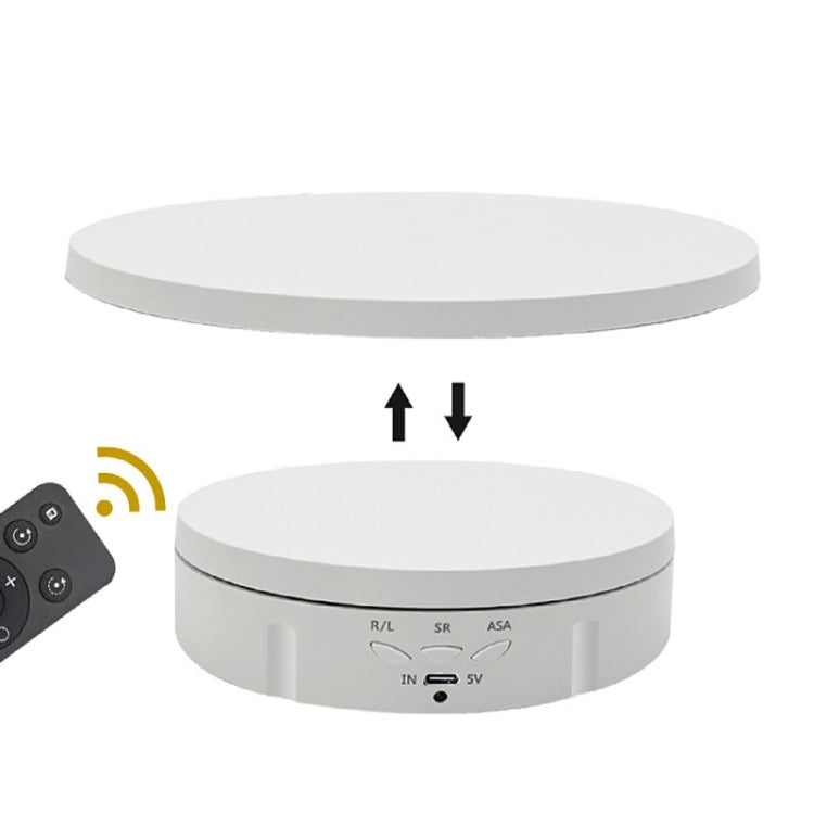 2 In 1 Charging Turntable Rotary Jewelry Live Shooting Display Stand, Color: White Remote Control -  by buy2fix | Online Shopping UK | buy2fix