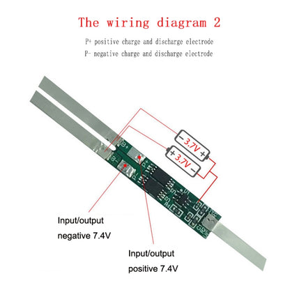 5pcs 7.4V Plus Nickel Long Strip Lithium Battery Protection Board 6A Overcurrent Battery Protection Board(As Show) - Sensor Module by buy2fix | Online Shopping UK | buy2fix