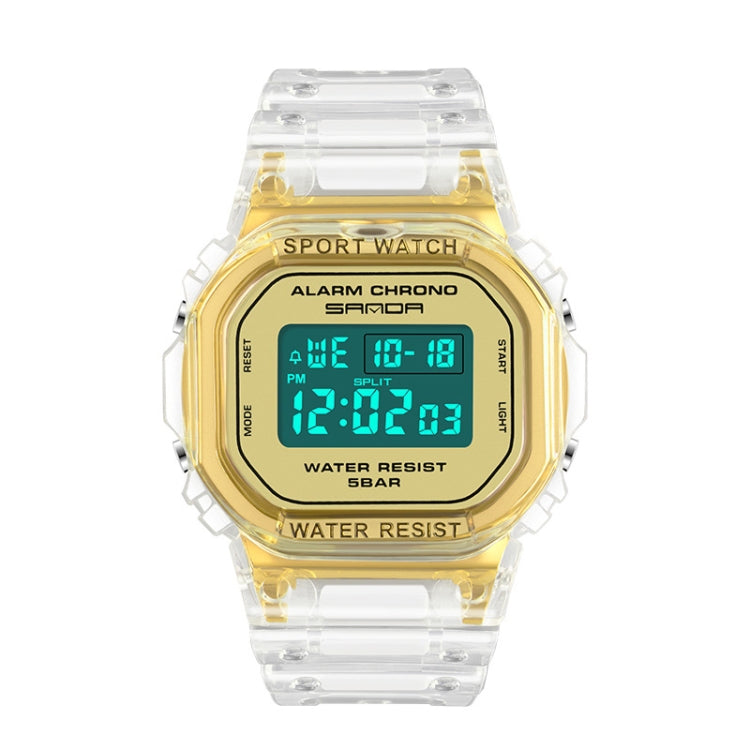 SANDA 2009 Multifunctional Sports Waterproof Calendar Watch(Gold) - Sport Watches by SANDA | Online Shopping UK | buy2fix