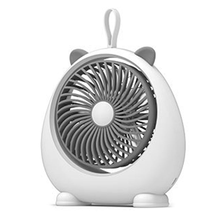 Dormitory Portable Animal Ear Desktop Electric Fan, Style: Charging Version White - Electric Fans by buy2fix | Online Shopping UK | buy2fix