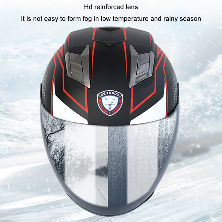 KUQIBAO Motorcycle Smart Bluetooth Sun Protection Double Lens Safety Helmet, Size: L(Matte Black Phantom Fiber) - Helmets by KUQIBAO | Online Shopping UK | buy2fix