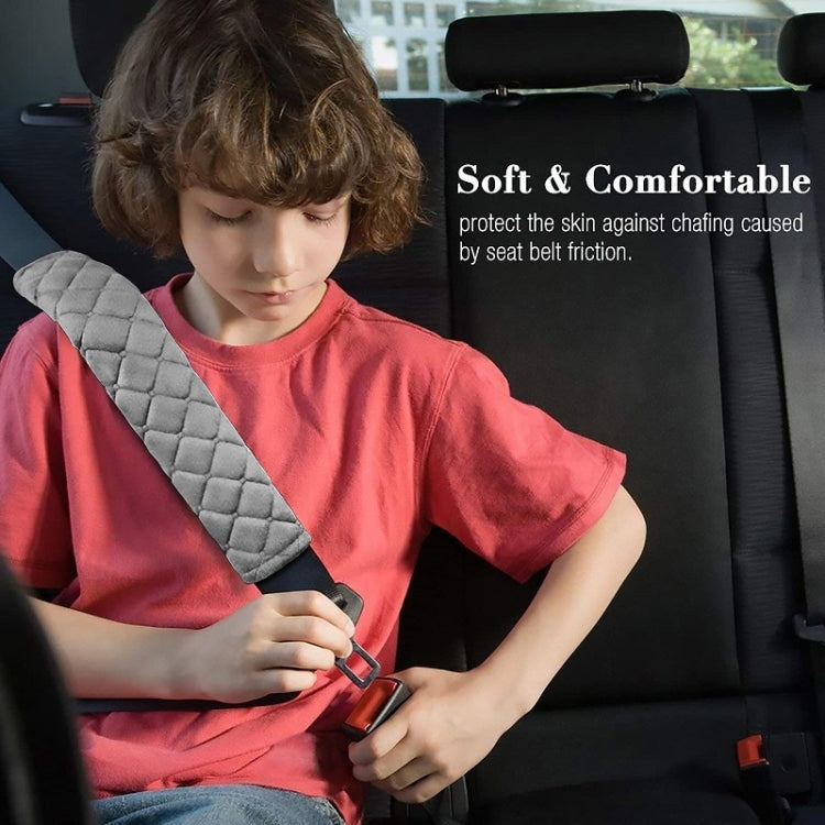 Car Seat Belt Protector Soft Extended Shoulder Pads, Color: Black Square - Seat Belts & Padding by buy2fix | Online Shopping UK | buy2fix