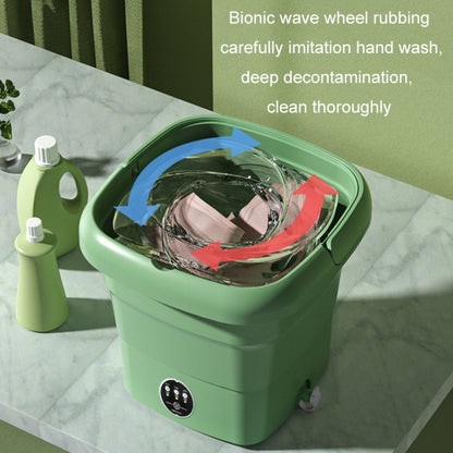 4.5L Mini Portable Folding Household Washing Machine Underwear Washer, Color: Fruit Green + Blue Light Antibacterial(EU Plug) - Washing Machines & Accessories by buy2fix | Online Shopping UK | buy2fix