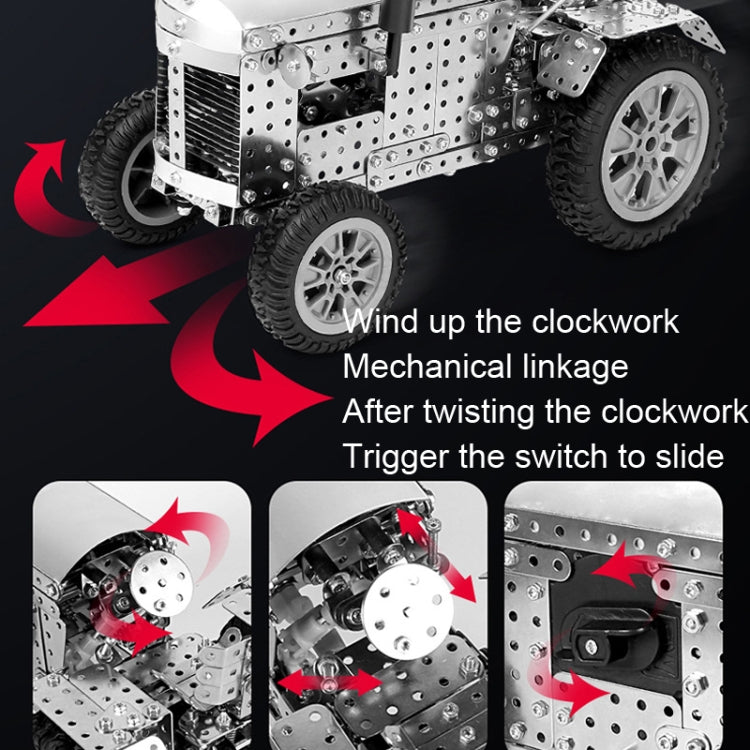 Tractor High Difficulty Building Block Adults Handmade Assembly Power Strip Linkage Mechanical Toy Metal Assembly Model - Building Blocks by buy2fix | Online Shopping UK | buy2fix