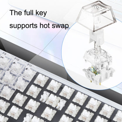 100 Keys Customized Gaming Wired Mechanical Keyboard Transparent Keycap Red Shaft (Black) - Wired Keyboard by buy2fix | Online Shopping UK | buy2fix