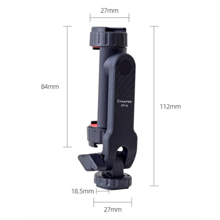 Cimapro Swivel Cold Boot Camera Phone Mount Bracket External Tripod(Black) - Other Accessories by Cimapro | Online Shopping UK | buy2fix