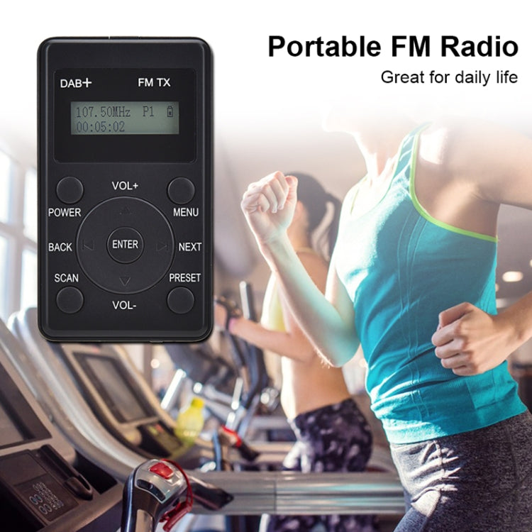 HanRongda HRD-100 Portable Digital Display DAB+ / DAB / FM Radio(Black) - Radio Player by HanRongda | Online Shopping UK | buy2fix