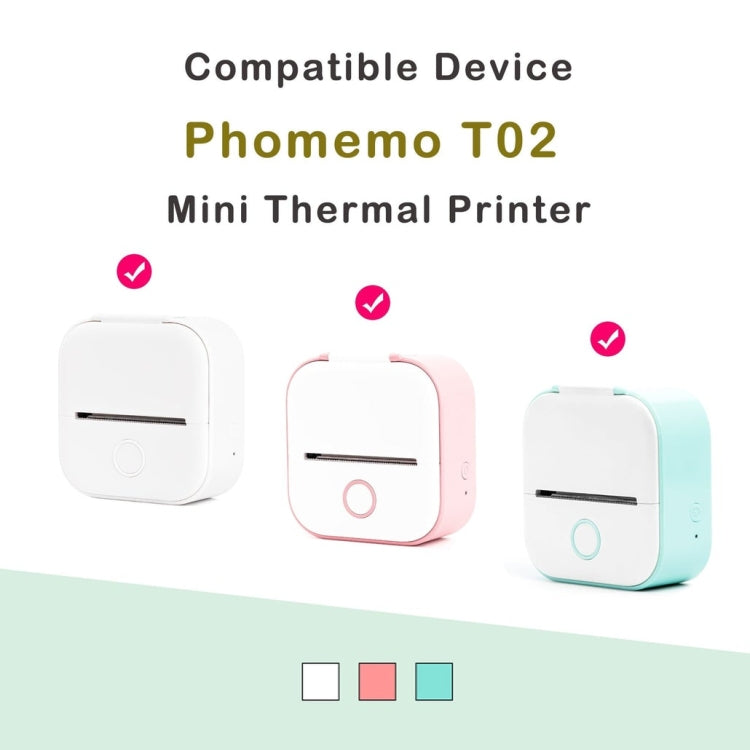 For Phomemo T02 3rolls Bluetooth Printer Thermal Paper Label Paper 53mmx6.5m 10 Years Black on White No Adhesive - Printer Accessories by Phomemo | Online Shopping UK | buy2fix